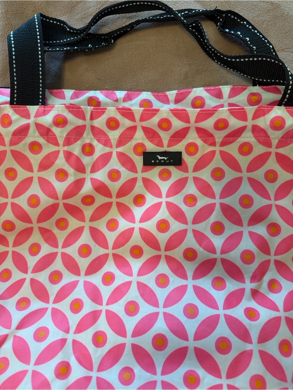 Scout Pink and Yellow Patterned Tote
